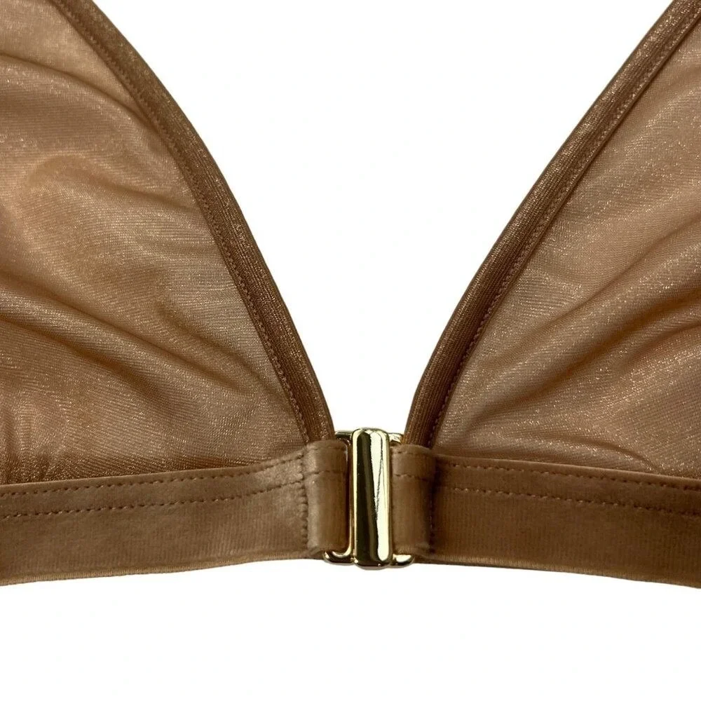SKIMS Glissenette Triangle Bralette Sienna 3X - Picture 4 of 10